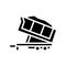 sand transportation trailer glyph icon vector illustration