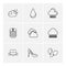 sandal ,balloons , coins , Ecology , eco , icons , weather , en