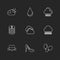 sandal ,balloons , coins , Ecology , eco , icons , weather , en