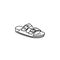 Sandal hand drawn outline doodle icon.