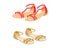 Sandals with Flat Sole and Latchet as Womens Footwear Vector Set