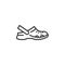 Sandals shoe line icon