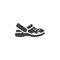 Sandals shoe vector icon