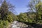 Sandanska Bistritsa river passing through a town of Sandanski, Bulgaria