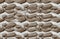 Sandbag covered with snow, barricade storm protection home background base military design