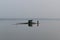 Sandbank with shelter on Taungthaman Lake/Amarapura