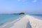 Sandbank in tropical island, Maldives