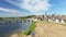 The sandbanks of Charite sur Loire and its stone bridge