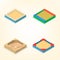 Sandbox in isometric, vector illustration.