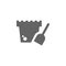 Sandcastle, beach shovel icon. Simple vector summer icons for ui and ux, website or mobile application