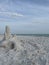 Sandcastle on Emerald Coast Florida beach