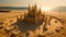 Sandcastles rise like masterpieces adorned with towers