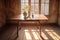 sanded wooden table in sunlight
