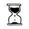 Sandglass in doodle style. Hand drawn vector sign of hourglass. Symbol of deadline or endurance