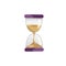 Sandglass or Hourglass in Flat design style on white isolated background made as a vector stock illustration, concept of Time and