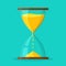 Sandglass vector icon. Hourglass icon. Clock icon