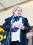 Sandi Toksvig speaking at the Women`s March rally in Trafalgar Square, London, UK.