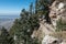 Sandia Mountain Wilderness, Cibola National Forest, trail at the peak