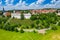 Sandomierz, Poland. Aerial view of medieval old town with town hall tower, gothic cathedral