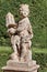 Sandstone baroque statues at the Buchlovice castle in the Czech Republic. Decorative sculptures in the garden.