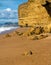 Sandstone at Burton Bradstock beach Dorset