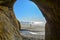 Sandstone Caves on Oregon Coast Beach