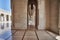 Sandstone cladded walls and floors in a mosque