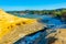 Sandstone cliffs near Sidari town at Corfu, Greece