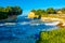 Sandstone cliffs near Sidari town at Corfu, Greece