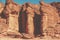 Sandstone cliffs in Timna park featuring King Solomon Pillars