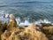 Sandstone coastline with sandy beaches at Gale