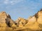 Sandstone coastline with sandy beaches at Gale