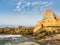 Sandstone coastline with sandy beaches at Gale