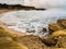 Sandstone coastline with sandy beaches at Gale