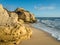 Sandstone coastline with sandy beaches at Gale