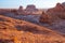 Sandstone desert formations in Goblin Valley State Park Utah