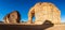 Sandstone elephant rock erosion monolith standing in the desert, Al Ula, Saudi Arabia