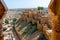 Sandstone made beautiful balcony, jharokha,  stone window and exterior of Jaisalmer fort. UNESCO World heritage site overlooking