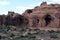 Sandstone Monolith `The Parade of Elephants `in Windows section in Arches National park