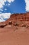 Sandstone mountains in contrast with the blue sky and clouds, Vermillion cliff range, Page, AZ, USA