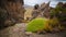 Sandstone rock formation at Imata in Salinas and Aguada Blanca National Reservation, Arequipa, Peru