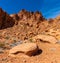Sandstone Rock Formations With The Muddy Mountains, Valley of Fire State Park