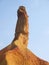 Sandstone rock in the shape of a penis in the Bardenas, Navarra