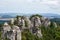 Sandstone rocks near Valdstejn gothic castle