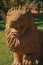 Sandstone sculptures of a lion