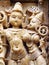 Sandstone sculptures of people in India
