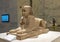 Sandstone statue of the Sphinx  on display in the National Museum of Egyptian Civilization in Cairo, Egypt.