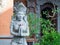 sandstone statue of woman, hindu religion statues in Bali, Indonesia.