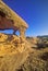 A sandstone table in Valley of Fire State Park at sunrise, NV