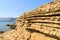 Sandstone wall in Lopar on the island Rab in Croatia